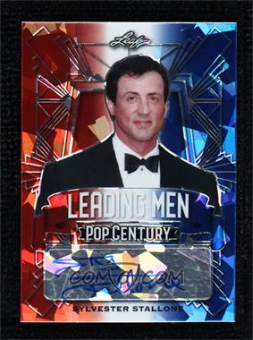 2021 Leaf Metal Pop Century - Leading Men Autographs - Red White & Blue Crystals #LM-SS1 - Sylvester Stallone /1