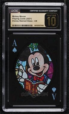 2021 Tenyo Disney Stained Glass Playing Cards - [Base] #AS - Mickey Mouse [CGC 10 Pristine]