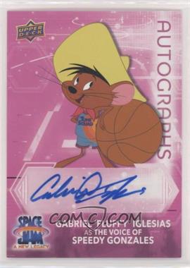 2021 Upper Deck Space Jam A New Legacy - Pink Signatures #PS-IG2 - Gabriel "Fluffy" Iglesias as Speedy Gonzales