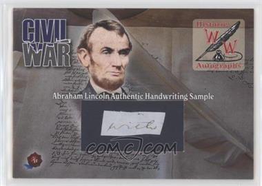 2022 Historic Autographs Civil War - Abraham Lincoln Handwriting Sample #_ABLI - Abraham Lincoln