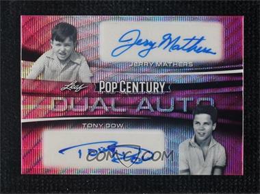 2022 Leaf Metal Pop Century - Dual Autographs - Pink Wave #DA-06 - Jerry Mathers, Tony Dow /6