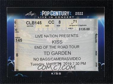 2022 Leaf Metal Pop Century - Live In Concert Ticket Relics #LIC-133 - Kiss