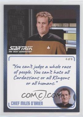 2022 Rittenhouse Star Trek: The Next Generation Archives and Inscriptions - [Base] #15.4 - Chief Miles O'Brien ("You can't judge a whole race…")