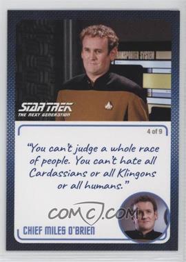 2022 Rittenhouse Star Trek: The Next Generation Archives and Inscriptions - [Base] #15.4 - Chief Miles O'Brien ("You can't judge a whole race…")