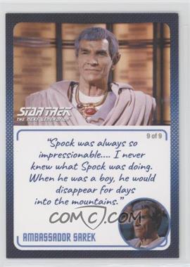 2022 Rittenhouse Star Trek: The Next Generation Archives and Inscriptions - [Base] #19.9 - Ambassador Sarek ("Spock was always so…")