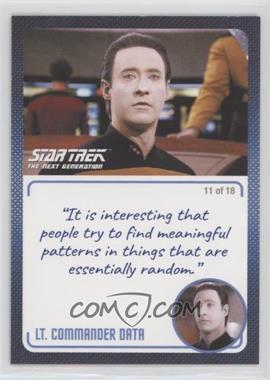 2022 Rittenhouse Star Trek: The Next Generation Archives and Inscriptions - [Base] #3.11 - Lt. Commander Data ("It is interesting that people…")