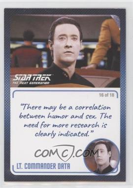 2022 Rittenhouse Star Trek: The Next Generation Archives and Inscriptions - [Base] #3.16 - Lt. Commander Data ("There may be a correlation…")