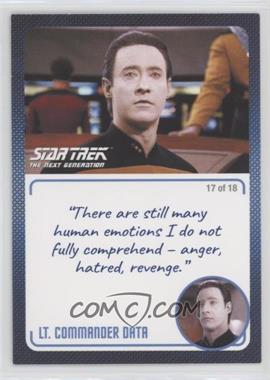 2022 Rittenhouse Star Trek: The Next Generation Archives and Inscriptions - [Base] #3.17 - Lt. Commander Data ("There are still many…")