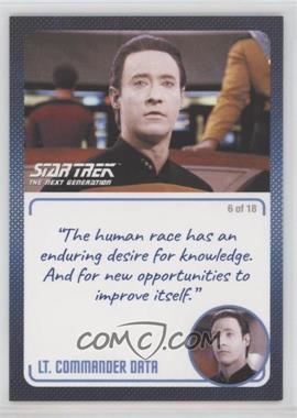 2022 Rittenhouse Star Trek: The Next Generation Archives and Inscriptions - [Base] #3.6 - Lt. Commander Data ("The human race has an enduring…")