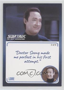 2022 Rittenhouse Star Trek: The Next Generation Archives and Inscriptions - [Base] #43.2 - Lore ("Doctor Soong made me perfect…")