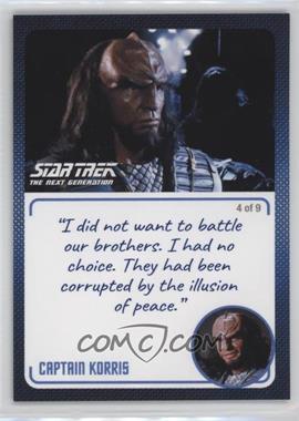 2022 Rittenhouse Star Trek: The Next Generation Archives and Inscriptions - [Base] #50.4 - Captain Korris ("I did not want to battle…")