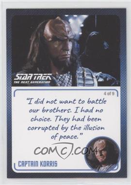 2022 Rittenhouse Star Trek: The Next Generation Archives and Inscriptions - [Base] #50.4 - Captain Korris ("I did not want to battle…")