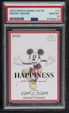 2023 Epoch Disney 100th Anniversary Premier Collection - [Base] #11 - Mickey Mouse [PSA 10 GEM MT]