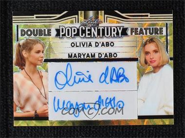 2023 Leaf Metal Pop Century - Double Feature Autographs - Gold Kaleidoscope #DF-18 - Olivia d'Abo, Maryam d’Abo /1