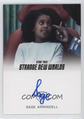 2023 Rittenhouse Star Trek Strange New Worlds Season 1 - Autographs #_SAAR - Sage Arrindell as Rukiya