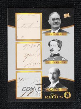 2023 The Bar Pieces of the Past Founders Edition - Relics #96 - Triple Relics - James Naismith, Abner Doubleday, Walter Camp