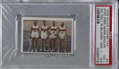 1928 Die Welt in Bildern Album 3 Olympiade 1928 - Tobacco [Base] - Salem Back #114-2 - German Olympic Silver Medal Team - 4 x 400m Relay [PSA 3.5 VG+]