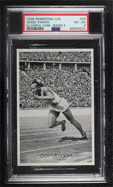 1936 Reemtsma Olympia 1936 - Band II - Tobacco [Base] #33 - Jesse Owens [PSA 4 VG‑EX]