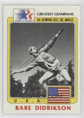 1983 History's Greatest Olympians - [Base] #39 - Babe Didrikson