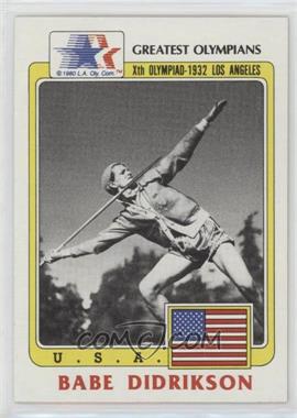 1983 History's Greatest Olympians - [Base] #39 - Babe Didrikson