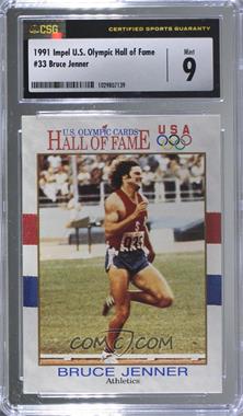 1991 Impel U.S. Olympicards Hall of Fame - [Base] #33 - Bruce Jenner [CSG 9 Mint]