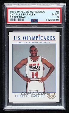 1992 Impel U.S. Olympicards - [Base] #8 - Charles Barkley [PSA 9 MINT]