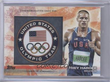 2012 Topps U.S. Olympic Team and Olympic Hopefuls - Commemorative USOC Pin #PIN-TH - Trey Hardee