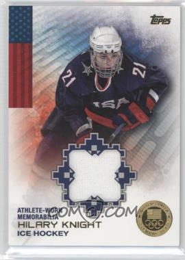 2014 Topps U.S. Olympic & Paralympic Team and Hopefuls - Olympic Relics - Gold #OR-HKN - Hilary Knight /25