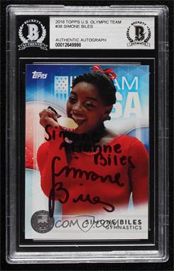 2016 Topps U.S. Olympic & Paralympic Team and Hopefuls - [Base] - Silver #38 - Simone Biles [BAS BGS Authentic]