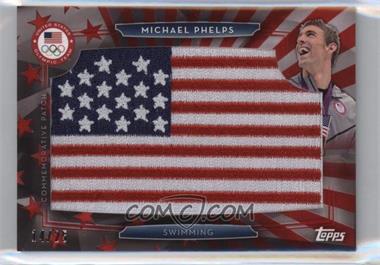 2016 Topps U.S. Olympic & Paralympic Team and Hopefuls - U.S. Flag Commemorative Patches - Red #USAF-MP - Michael Phelps /25