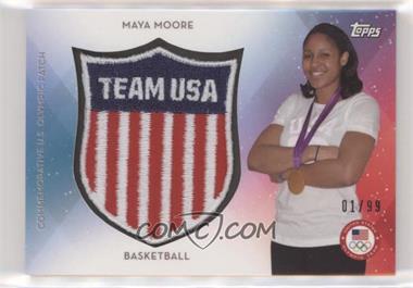 2016 Topps U.S. Olympic & Paralympic Team and Hopefuls - U.S. Olympic Team Crest Patches Commemorative Patches #USTC-MM - Maya Moore /99