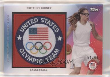 2016 Topps U.S. Olympic & Paralympic Team and Hopefuls - U.S. Olympic Team Patches Commemorative Patches #USAP-BG - Brittney Griner /99