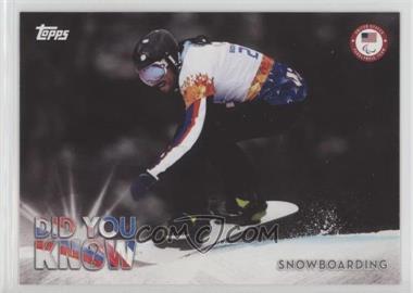 2018 Topps U.S. Olympic & Paralympic Team and Hopefuls - Did You Know? #DYK-KG - Keith Gabel