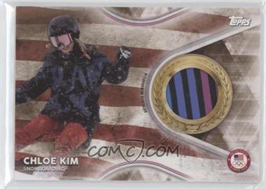 2018 Topps U.S. Olympic & Paralympic Team and Hopefuls - Team USA Memorabilia - Gold Multi-Color Relic #TMC-CK - Chloe Kim /25