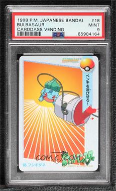 1998 Bandai Carddass Pokemon Anime Collection Vending - [Base] #18 - Bulbasaur [PSA 9 MINT]