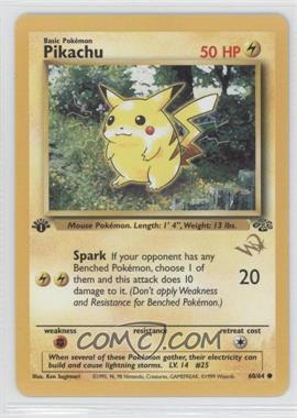 1999-2002 Pokemon Gold Stamp - Event Promos #60 - Pikachu (WotC "W" Stamp - 1st Edition)