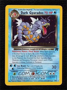 1999-2002 Pokemon Gold Stamp - Event Promos #8 - Holo - Dark Gyarados (Prerelease Stamp) [COMC RCR Mint]