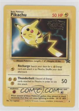 1999-2003 Pokemon Wizards of the Coast - Exclusive Black Star Promos #4.1 - Pikachu (Pokemon The First Movie) [Good to VG‑EX]