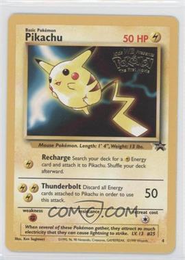 1999-2003 Pokemon Wizards of the Coast - Exclusive Black Star Promos #4.1 - Pikachu (Pokemon The First Movie)