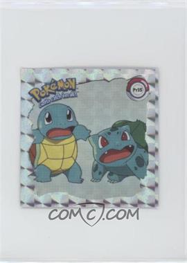 1999 Artbox Pokemon Stickers Series 1 - Prizm #Pr35 - Squirtle and Bulbasaur