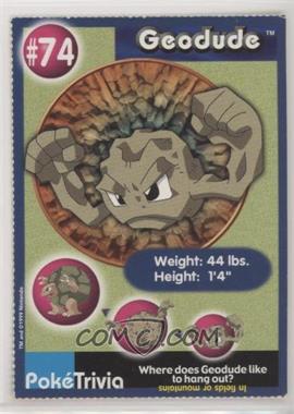 1999 Burger King Master Trainer Collection - [Base] #74 - Geodude (Collectible Movie Scene #5) [EX to NM]