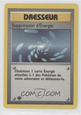 1999 Pokemon Base Set - [Base] - French 1st Edition #92 - Energy Removal