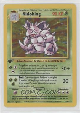 1999 Pokemon Base Set - [Base] - German 1st Edition #11 - Nidoking