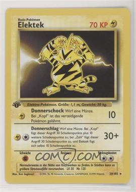 1999 Pokemon Base Set - [Base] - German 1st Edition #20 - Electabuzz
