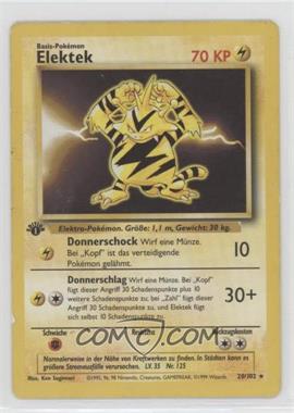 1999 Pokemon Base Set - [Base] - German 1st Edition #20 - Electabuzz