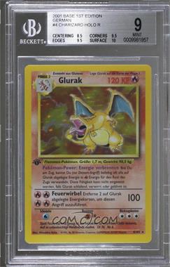 1999 Pokemon Base Set - [Base] - German 1st Edition #4 - Charizard [BGS 9 MINT]