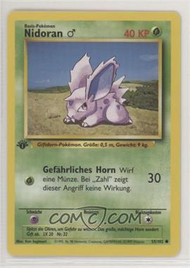1999 Pokemon Base Set - [Base] - German 1st Edition #55 - Nidoran M