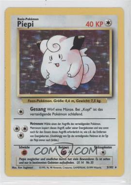 1999 Pokemon Base Set - [Base] - German Unlimited #5 - Holo - Clefairy