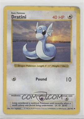 1999 Pokemon Base Set - [Base] - Shadowless #26 - Dratini [Poor to Fair]