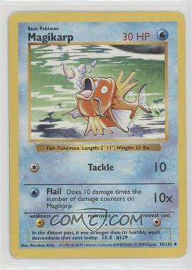 1999 Pokemon Base Set - [Base] - Shadowless #35 - Magikarp